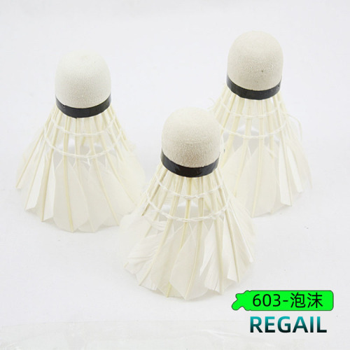 REGAIL badminton wholesale 603 tube badminton humpback thin rod soft foam head 12 badmintons