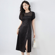 2417404-深圳南油新中式国风改良旗袍复古名媛典雅连衣裙子女装夏