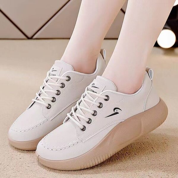 Autumn base universal breathable white sneakers for students…