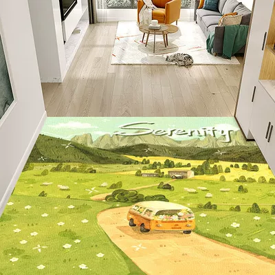 Avtomobil döşəmə paspasları — dirt-resistant, easy-to-clean entrance door mat - healing-series-9square-3050cmleather