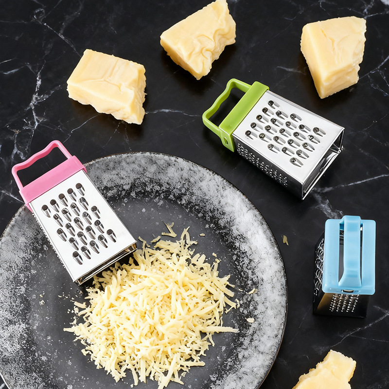 Fabricante mini planador de queso cuadrangular planador multifuncional de acero inoxidable jengibre planador de queso picador de verduras