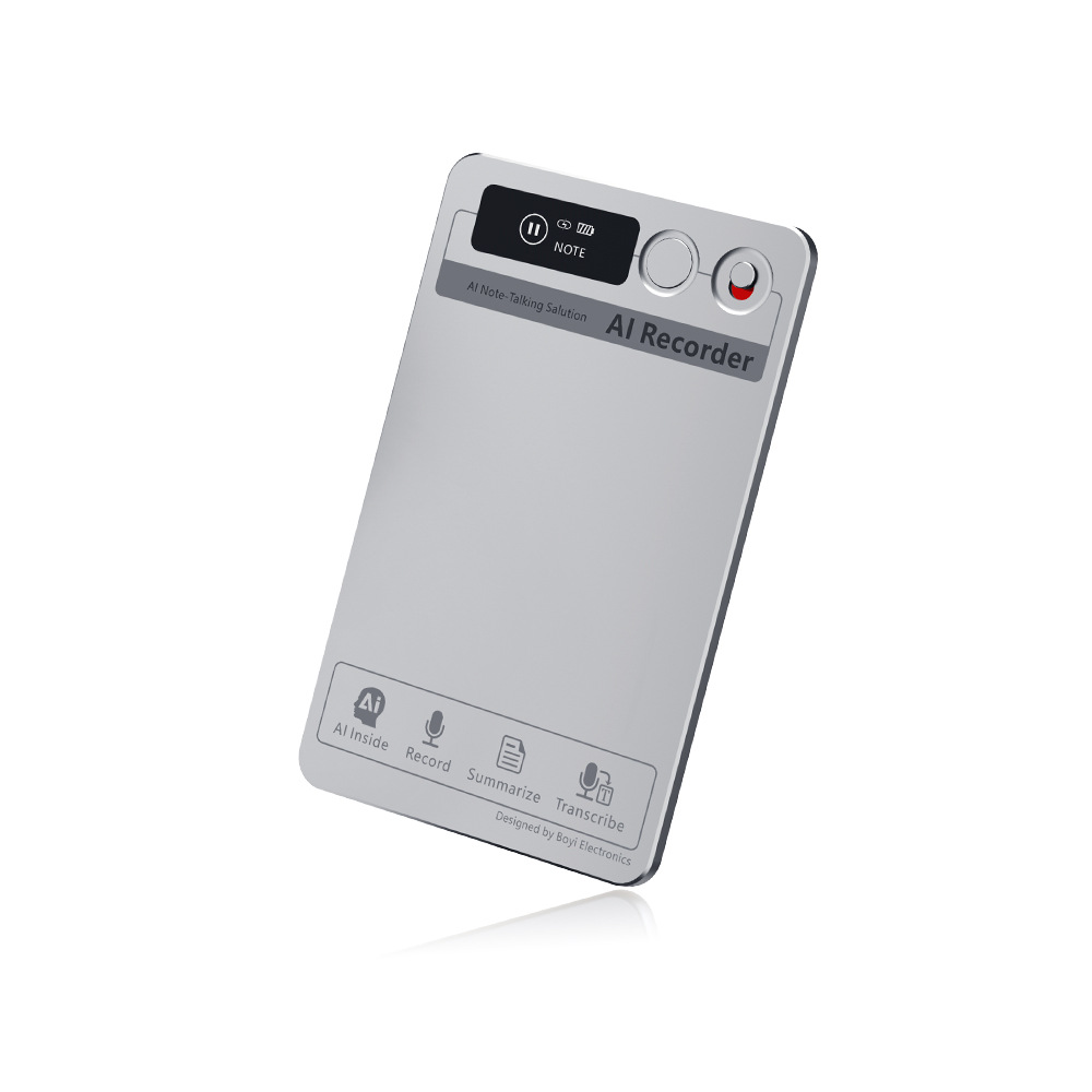FW920D with leather case + recording + transcription + AI analysis summary + tra…