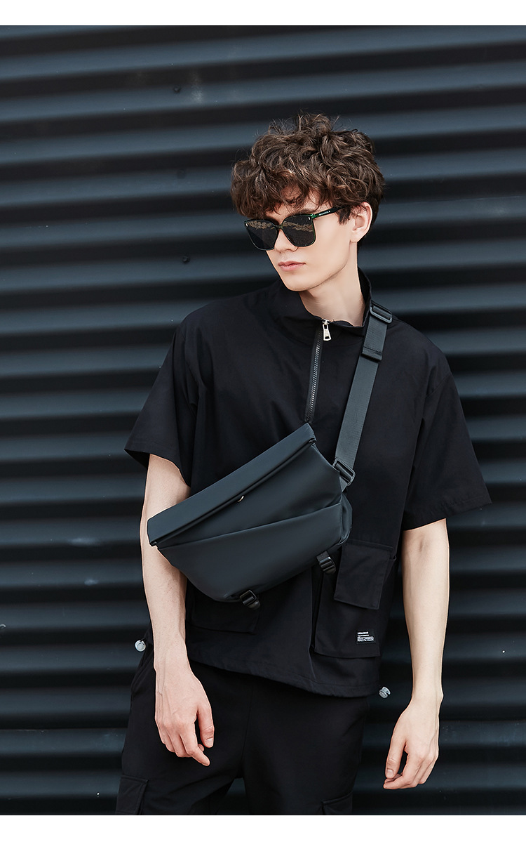 Workwear-Stil Cross Body Funktioneller Fahrrad-Messenger Multifunktions-Sport-Schulter-Leichter Rucksack Herrentasche_voghion.com