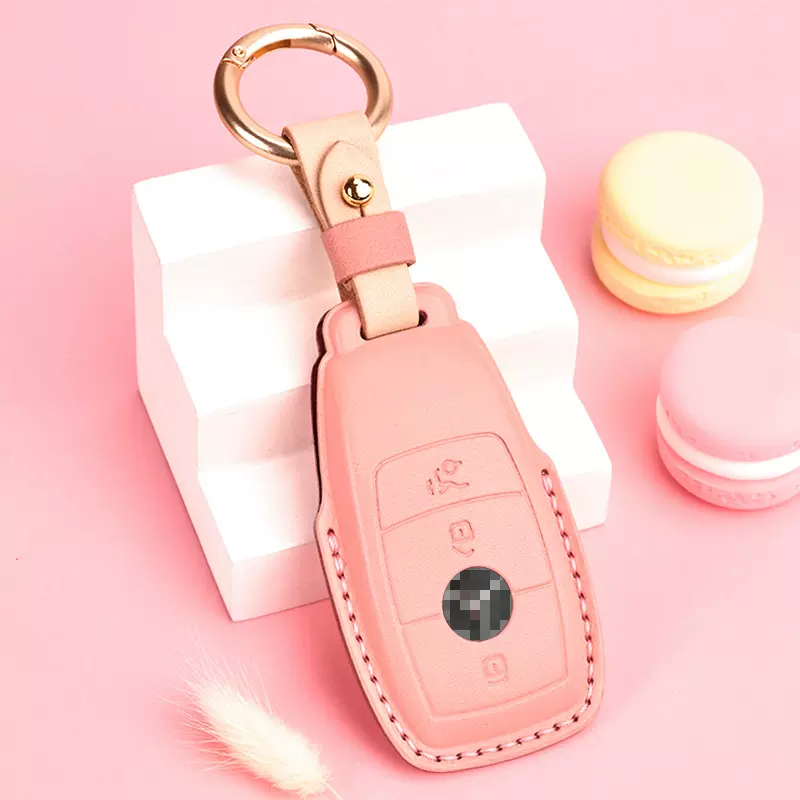 厂家直销热压塑形汽车钥匙套适用于奔驰车包钥匙包壳扣真皮女士
