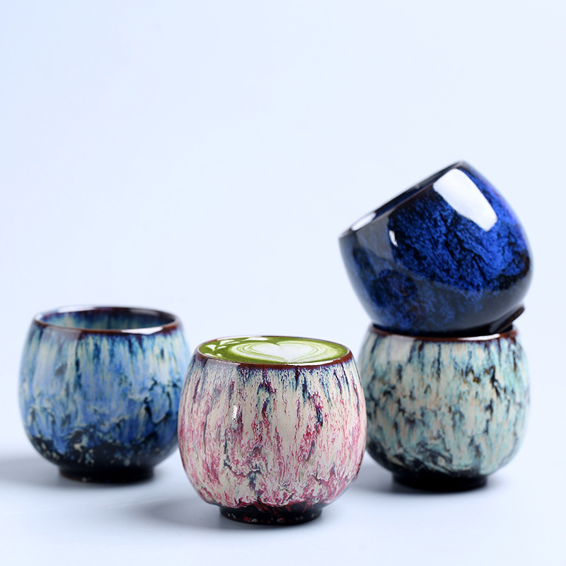 Japanese-style kiln ceramic tea cup cross-border concentrated coffee cup kung fu tea set egg-shaped tea cup tea bowl Master Cup