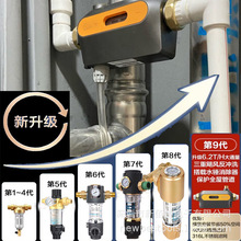 前置过滤器家用反冲洗自来水净水器滤水器自动清洗ADDROP万向全屋