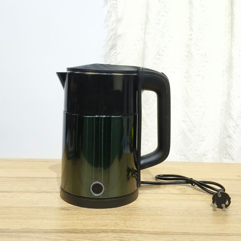 外贸出口彩钢电热水壶自动断电双层隔热2.3Lelectric