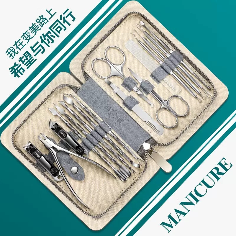 Herramientas de pinza de garganta de uñas, empuje de regalo, reparación de uñas, cuchillo de uñas de piel muerta, conjunto de cortinas de uñas para el hogar