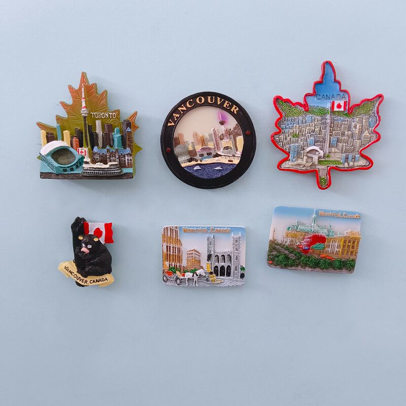 North America Canada Refrigerator Magnet City Travel Souvenir Resin Magnetic Wholesale Manufacturer Handmade Creative Three-Dimensional North America Canada Refrigerator Magnet City Travel Souvenir Resin Magnetic Wholesale Manufacturer Handmade Creative Three-Dimensional
