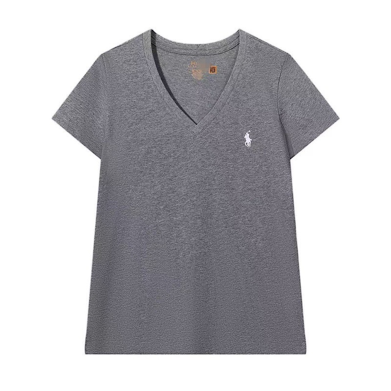 高品質な夏の新作LFラルフローレンVネックポニー刺繍半袖Tシャツ（女性用）|undefined