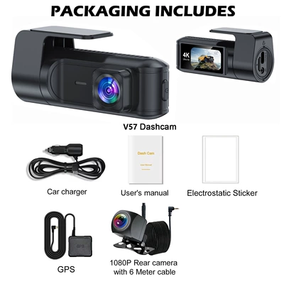 front and rear dual recording, Driving recorder - front-of-the-car-rear-of-the-car-wifigps