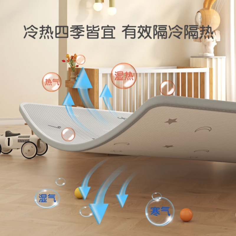 Pad de trepa para bebés, almohadilla de espuma plegable sin formaldehído, almohadilla de suelo anti-caída, protección ambiental inodoro para niños
