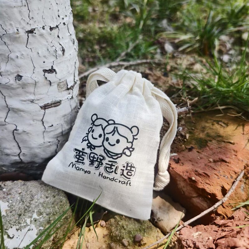 純綿竹綿巾着ポケットジュエリーバッグソフトハイエンドジュエリー巾着袋ギフト収納小さな綿袋|undefined