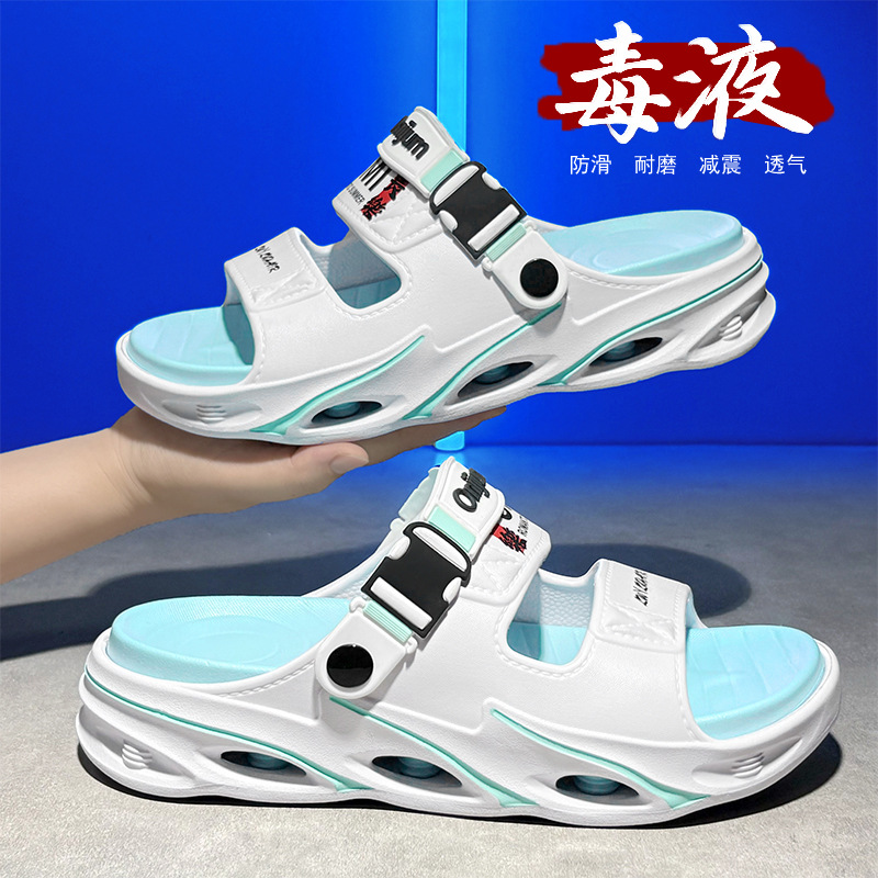 Zapatillas verano nuevo estilo casual para hombres sandalias de conducción de uso exterior tallas grandes sandalias de playa ligeras con sensación de mierda