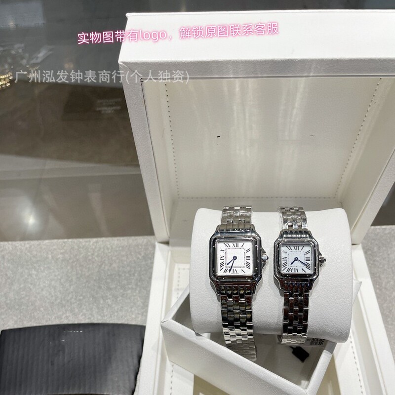 Cross-border E-commerce Explosions Card Family Cheetah Series Solid Steel Band Women's Watch Cheetah Same Small Square Watch Quartz Women