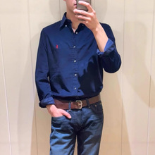 拉夫老钱风牛津布长袖男式衬衫RL小马标刺绣衬衣高级感外穿上衣