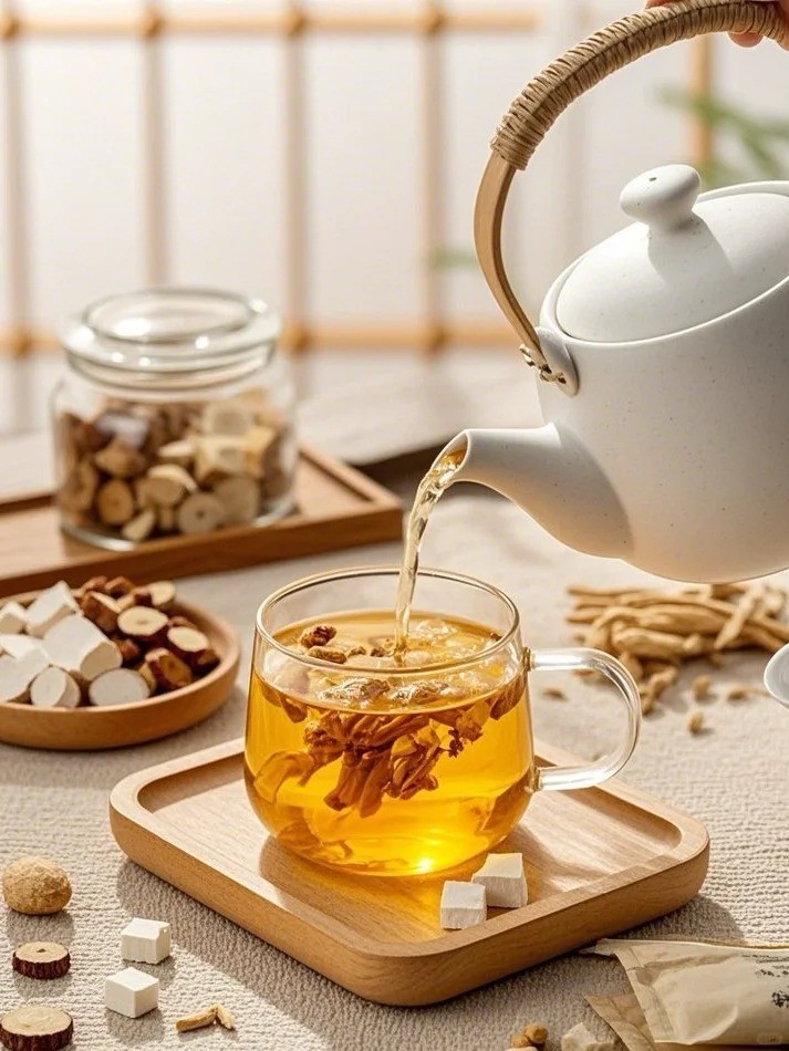 Hawthorn Cassia Seed Lotus Leaf Honeysuckle Tea Shan Zha Jue Ming Zi He Ye Jin Yin Hua 150g 30 Pyramid Bags preparation