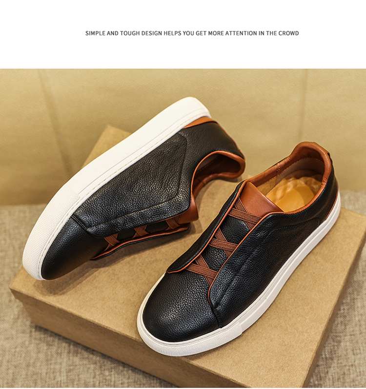 Baskets blanches en cuir pour homme chaussures fitness_voghion.com