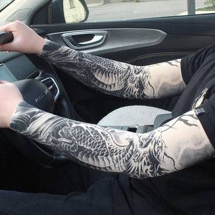 Men's Cool Sleeves, Ice Silk Sunscreen Sleeves, Summer Hand Sleeves, Outdoor Driving Arm Guards, Cycling Tattoo Sleeves, Arm Sleeves