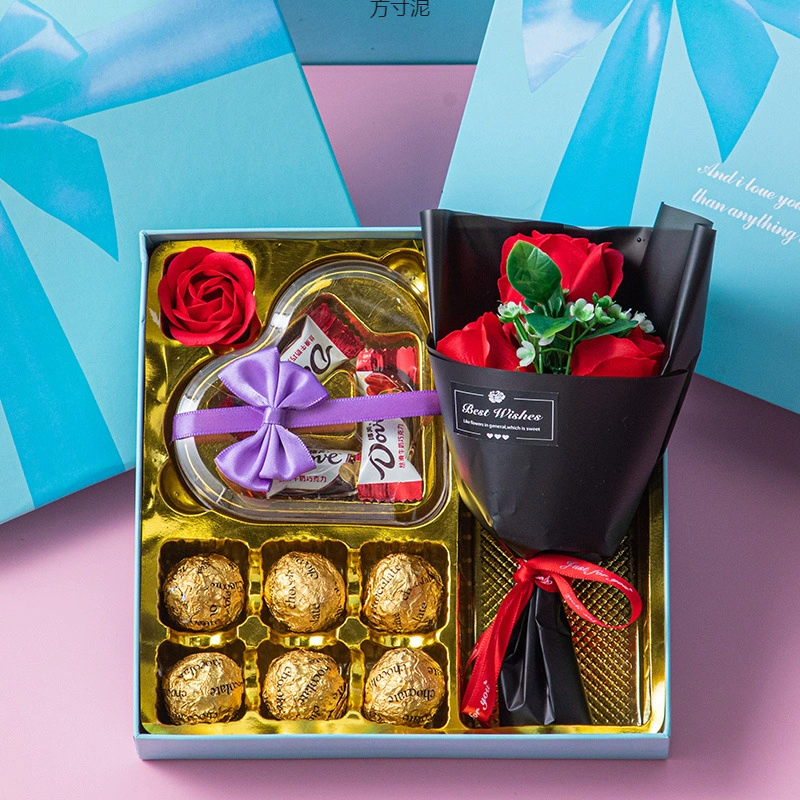 Подарочная коробка закуски шоколад к Valentine's Day подарок девушке жене день рождения романтичный букет подарок фабричная поставка оптовая