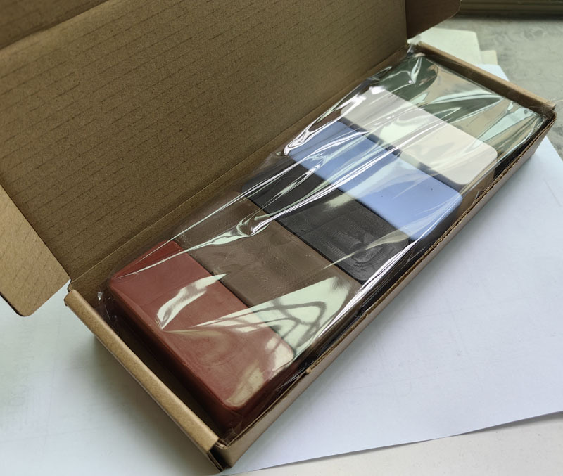 Acero inoxidable metal pulido cera metal sólido pulido pasta de pulido pequeña cera roja cera negra cera azul cera blanca cera verde pulido cera