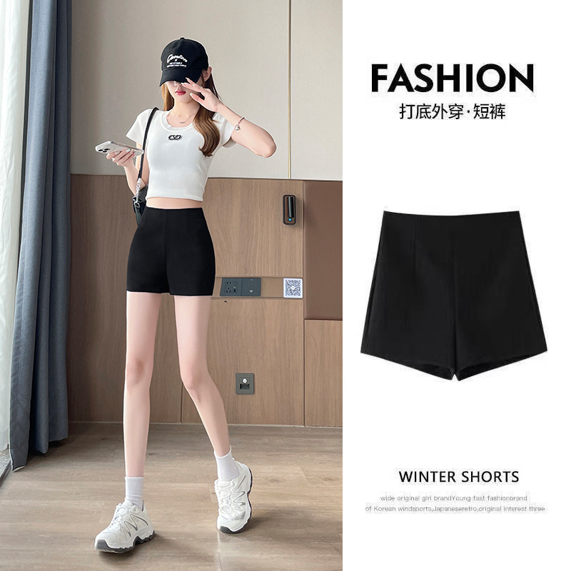 Black Shorts for Women, Summer Outerwear, Fashionable and Versatile, High-Waisted, Slimming, Petite, Spring and Autumn, Spicy Girl, Zipper, Sexy Hot Pants Black Shorts for Women, Summer Outerwear, Fashionable and Versatile, High-Waisted, Slimming, Petite, Spring and Autumn, Spicy Girl, Zipper, Sexy Hot Pants
