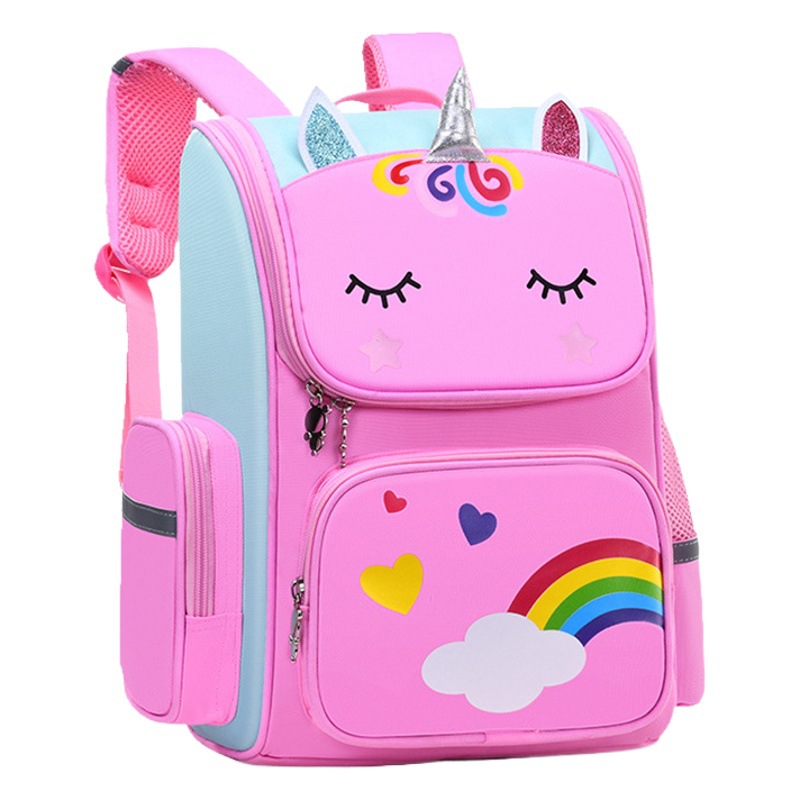 Unicorn Primary School Student Cartoon Schoolbag 1-3-6Th Grade Space Kidsren's Schoolbag Kindergarten Backpack Printed Logo