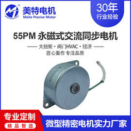交流同步电机55KTY同步电机爪极式永磁电机大扭矩正反转电容纯铜