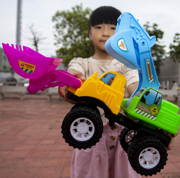 Excavadora de vehículo de ingeniería multifuncional para niños de comercio exterior, coche de juguete deslizante inercial de gran tamaño, suministro de fabricante de playa