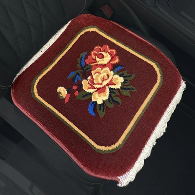 Wool pad – Seat Cushion Wool Cushion Warm - burgundy-butterfly-love-flower-single-piece