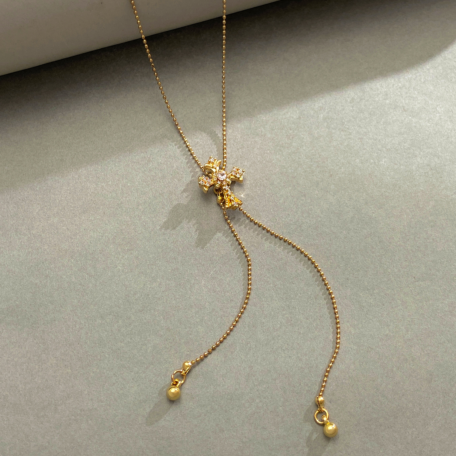 Elegant Simple Style Cross Zinc Alloy Women's Pendant Necklace 1 Piece display picture 5