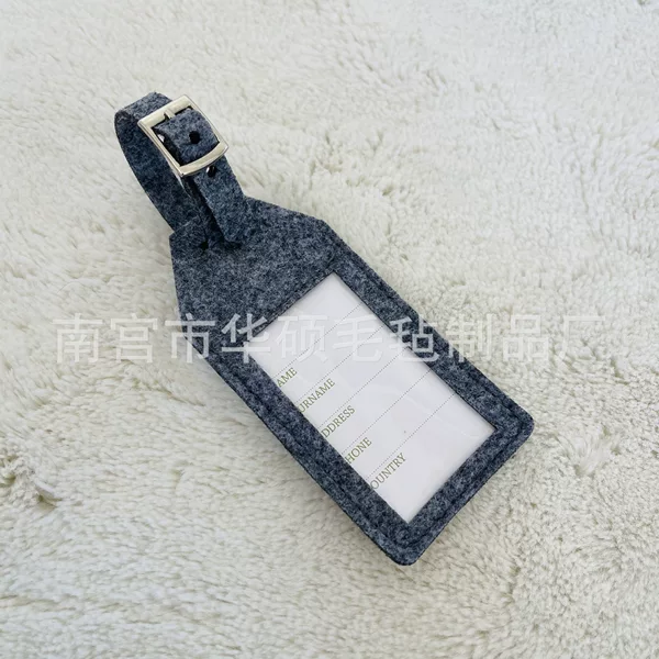 Manufacturer's Creative Felt Luggage Tags, Suitcase Check-In Tags, Customizable with Logo, Can Be Used as Meal Card, Bus Card, or Company Card Holder