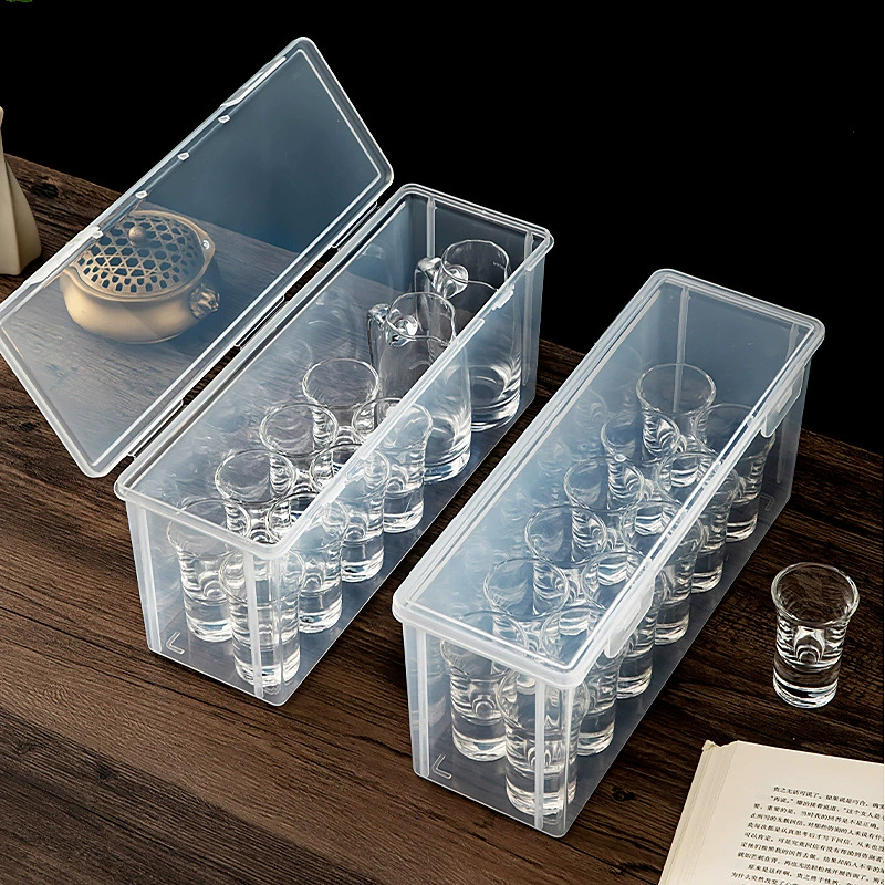 Коробка для хранения стеклянных стаканов для домашнего вина, разделитель для маленького винного бокала, китайский графин для вина, коробка для хранения мерного прибора для вина, прозрачная