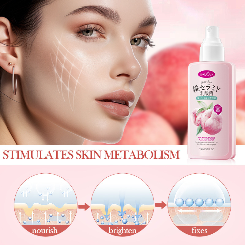 Full English SADOER Peach Lactobacillus Nourishing Soothing Hydrating Toner Spray_voghion.com