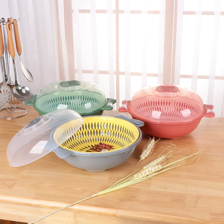 品彩 Drain sieve, plastic fruits and vegetables with cover, dish, dish, vegetables, drip basin, candy cleaning basket 3116