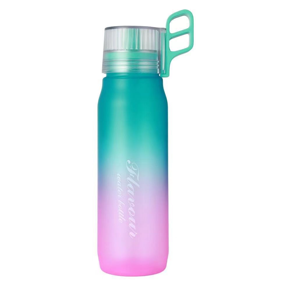 Verspielte Farbverlauf-Wasserflasche 750 ml, hitzebeständig, duftender Wasserbecher für Männer und Frauen, 0 Zucker, 0 Kalorien_voghion.com