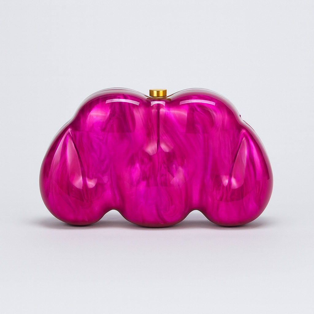 Elegante pochette da donna in acrilico con design a conchiglia, per feste serali, matrimoni e uso quotidiano, pochette per cene di nozze_voghion.com