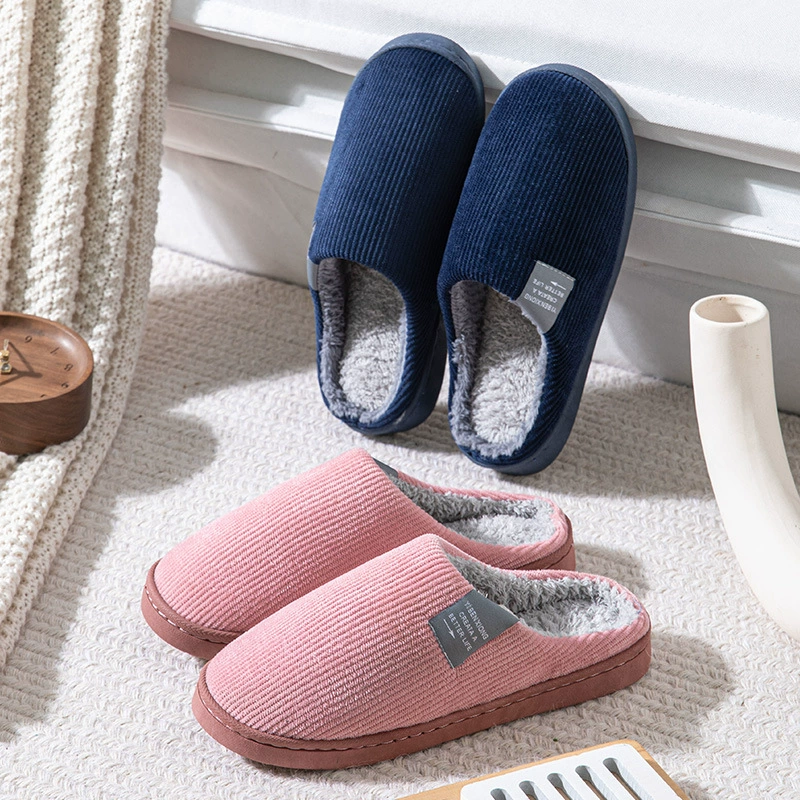 Домашние домашние тапочки на флисовой подкладке 2023 Новые хлопковые тапочки Лунные тапочки Пушистые тапочки Зимние свадебные тапочки для пар