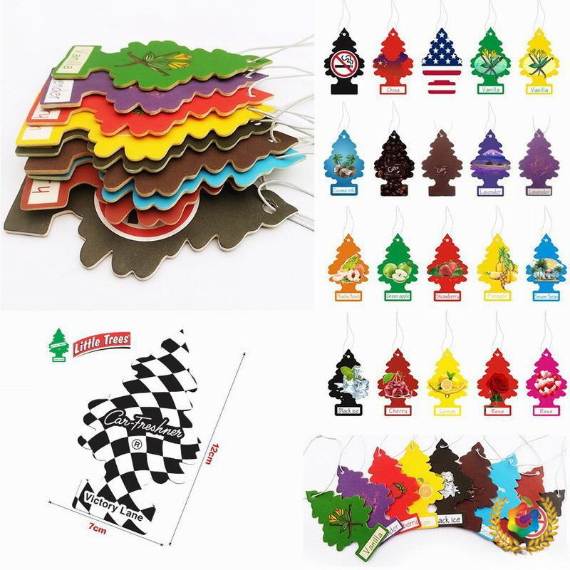 Los pequeños árboles estadounidenses de automóviles de fragrancia de automóviles para el hogar adornos creativos para eliminar el olor de la ropa de automóviles fragrancia