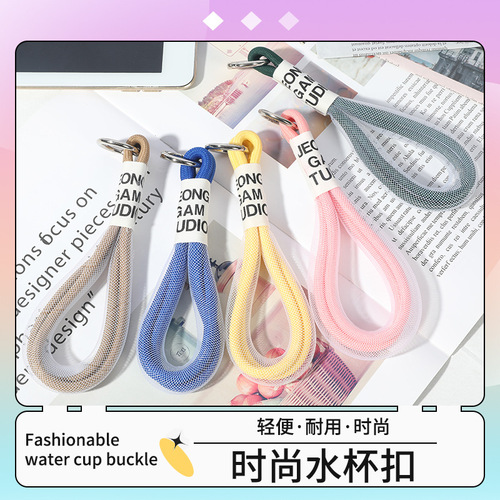 Ton bucket lanyard kettle cup large capacity fluorescent color sling schoolbag bucket mobile phone case fluorescent lanyard