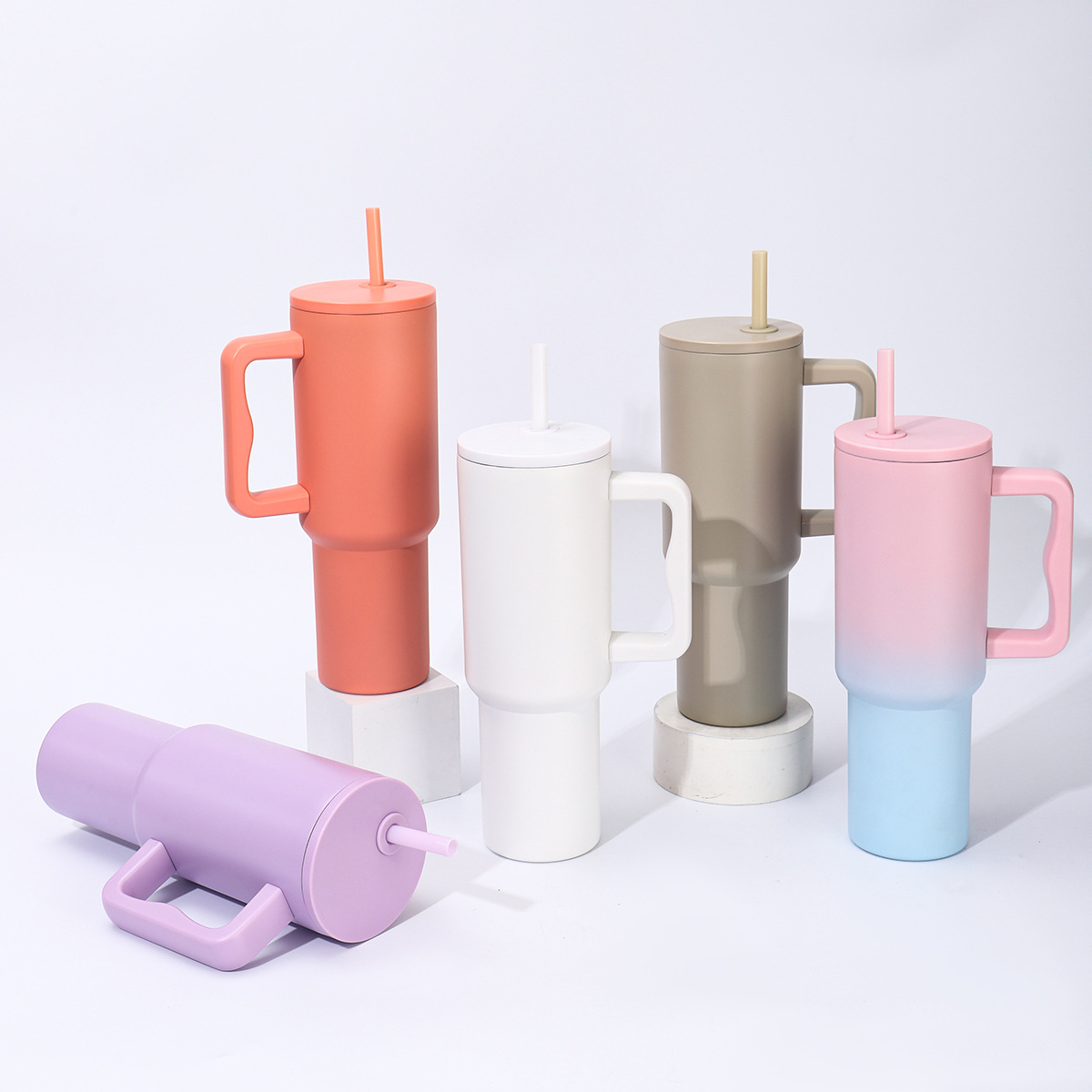 Tercera generación de 40oz tazas de automóviles de gran capacidad 304 tazas de acero inoxidable de mango de aislamiento térmico tazas de paja de aislamiento térmico al aire libre tazas de hielo