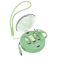 新品跨境爆款 多功能快充伸缩数据线 收纳盒60W 六合一转接头套装