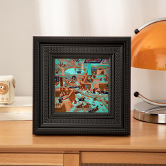 中古風油絵はフォトフレームの絵画作品を表装して絵の枠の枠の枠の枠を飾って台の4寸の16寸の装飾の枠を飾って壁を掛けます。