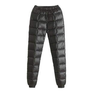 Winter Thickened Warm White Duck Down High Waist plus size Down Pants Men's Outdoor fleece-lined Cotton Pants for Middle-aged and Elderly Dads