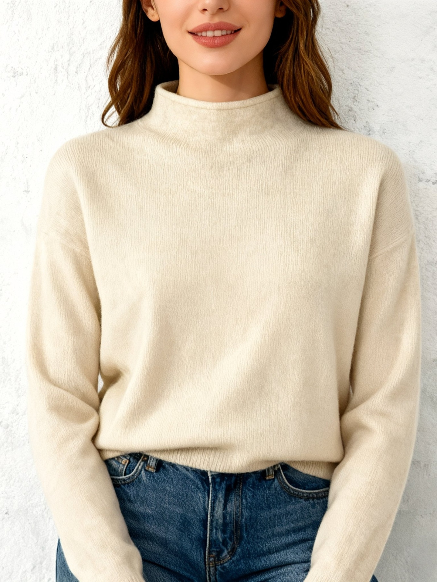 Japanese knitted demi-season long-sleeve
