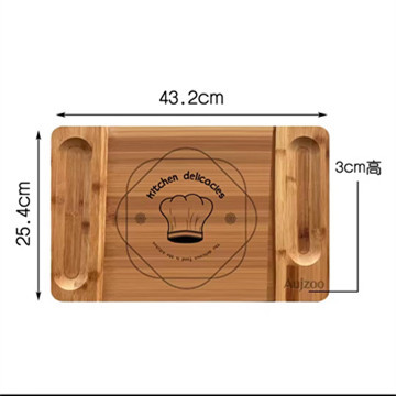 Bandeja de Madera Maciza para Aperitivos, Frutos Secos, Queso, Bandeja Rectangular Creativa de Bambú para Cortar Queso, Tabla de Cortar al por Mayor