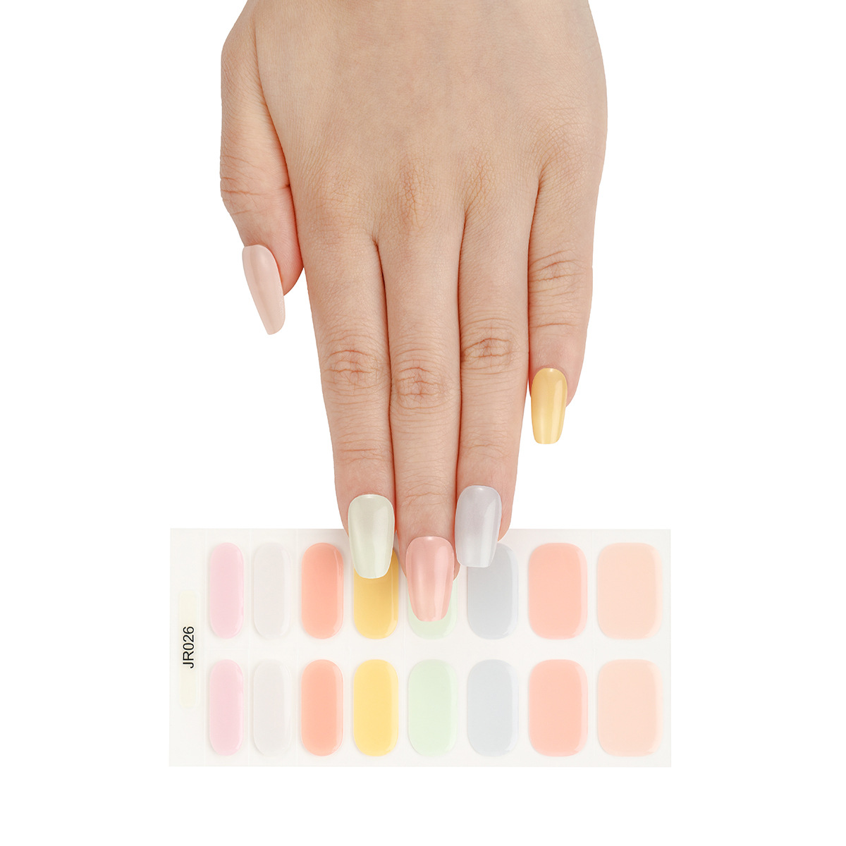 Uña de fototerapia UV gel semi-curado pegatinas impermeables completamente pegatinas semi-curado de segunda generación parche de uñas de gel blando