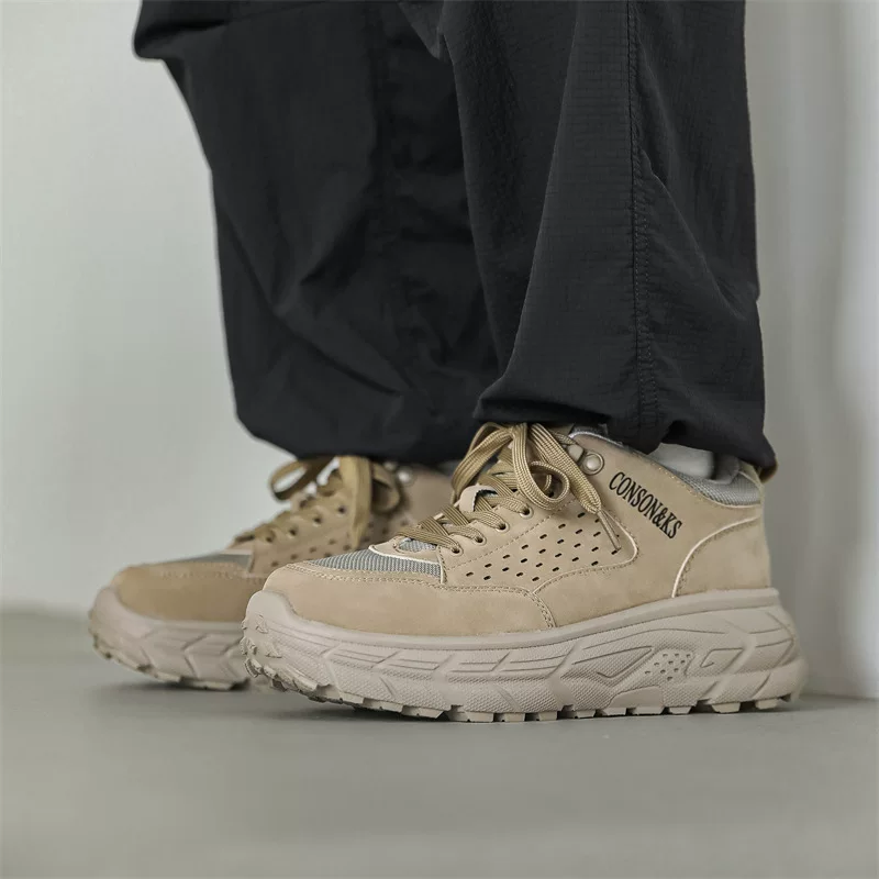 Мужские туфли Desert Yellow 2024 весна и осень весна и осень новые кроссовки мужские Tide Shoes супер огонь INS Daddy Shoes альпинистские туфли