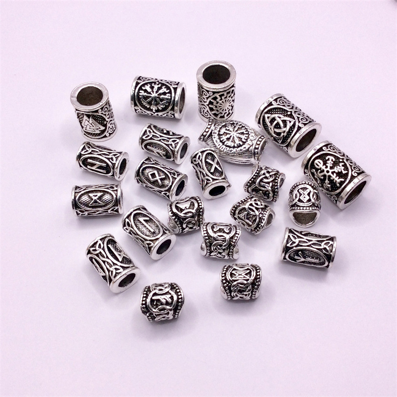 Wig Dirty Braid Nordic Hot Viking Character Beard Beads 24 Set of Ancient Silver Beaded Hair Ring Hair Accessories Wig Dirty Braid Nordic Hot Viking Character Beard Beads 24 Set of Ancient Silver Beaded Hair Ring Hair Accessories