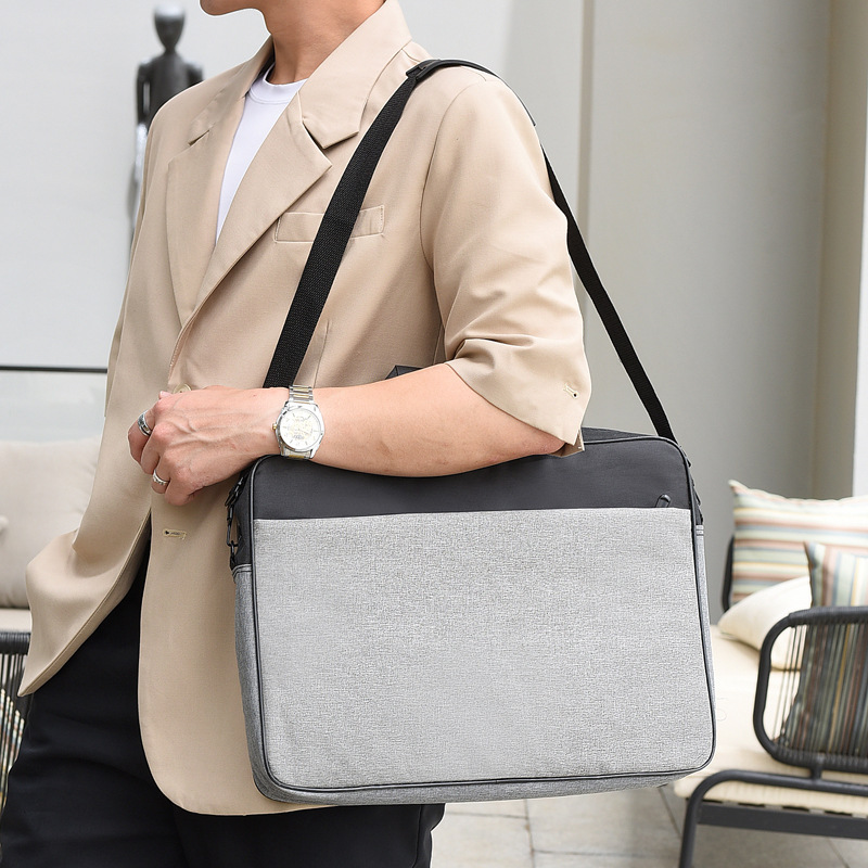 Computer bag men's ultra-thin notebook 15.6 inch protective case business casual slung shoulder bag can be printed logo wholesale